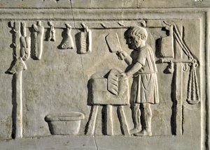 A butcher in his shop by Roman