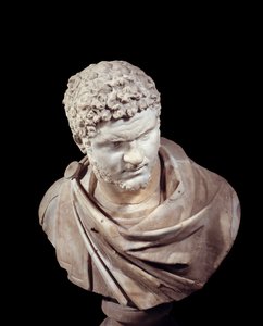 Roman Art: Marble Bust of Caracalla, Emperor from 211 to 217 AD