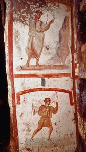 Miracle of the Source and Miracle of the War of the Paralytic (Frescoes, End of the 3rd Century AD) by Roman