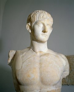 Marble statue of Drusus III, son of Germanicus and Agrippina the Elder from Roselle, Augusteum, Tuscany region, Italy