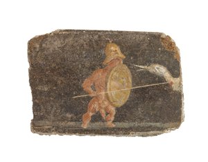 Roman Wall Painting Fragment by Roman