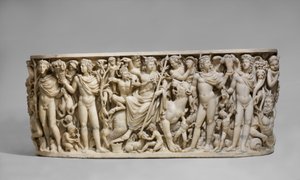 Sarcophagus with the Triumph of Dionysus and the Seasons by Roman