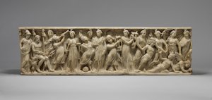 Sarcophagus with the Contest Between the Muses and the Sirens by Roman