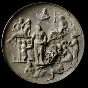 Silver patera of Aquileia with an allegory of fertility