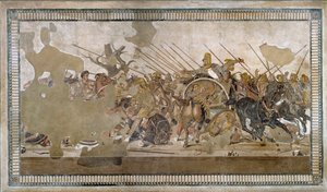 The Battle of Issos won by Alexander the Great against Darios III Codoman