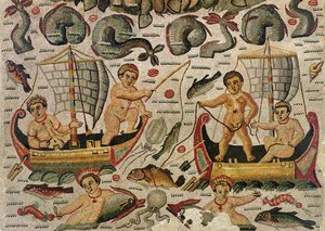 The Triumph of Neptune and Amphitrite (detail of cupids fishing)