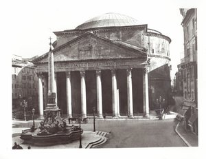 View of the Pantheon and the Egyptian Obelisk in Piazza della Rotunda by Roman