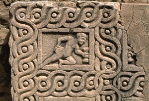 Architectural fragment with carved decoration (detail) by Roman Imperial Period