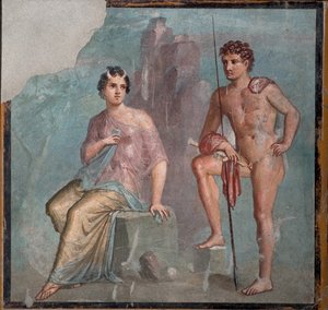 Io and Argus by Roman Pompeian wall painting.