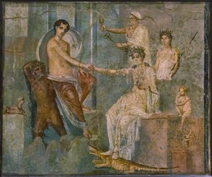 Jupiter and Io by Roman Pompeian wall painting.