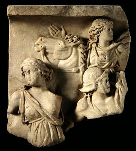 A Fragment of High Relief Sculpture by Roman Roman