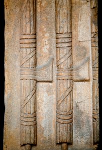 Bas-relief representing a Beam of the lictor of the imperial period (symbols of Roman power)