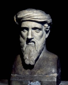 Bust of Pythagoras (6th BC), Musei Capitolini, Rome by Roman Roman