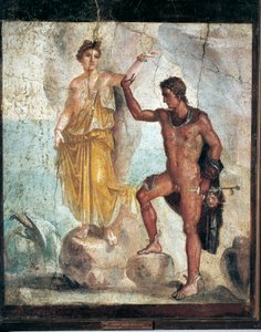 Fresco Depicting Perseus and Andromeda from Pompeii by Roman Roman