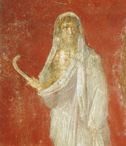 Fresco depicting Saturn, from Pompeii by Roman Roman