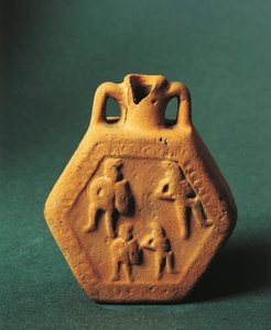 Hip-flask Representing Gladiators by Roman Roman