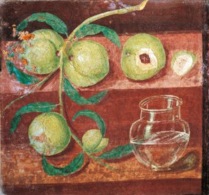 Still Life with Peach Branch, Fresco from Pompei