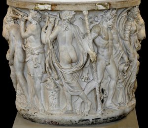 Lenos sarcophagus with Dionysiac scenes
