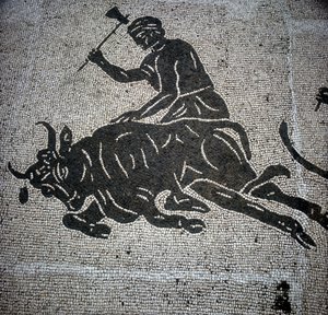 Mosaic Depicting a Scene of a Bull