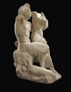 Pan and Hermaphrodite, c.1st century AD by Roman Roman