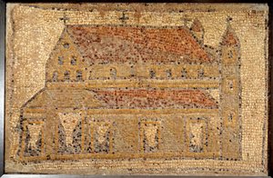 Roman Art: Mosaic of a Basilica Represented in Perspective, 2nd Half of the 5th Century