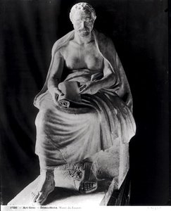 Seated Philosopher, the head thought to be Demosthenes (384-322 BC) (added later) from villa Montalto-Negroni by Roman Roman