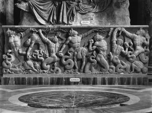 The Giants, detail of a relief depicting Ariane and a gigantomachy by Roman Roman