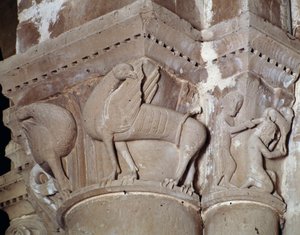 Cain kills Abel (carved capital of the transept)