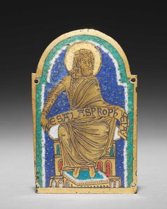 Plaque: Seated Prophet from a Reliquary Shrine: Esais by Romanesque