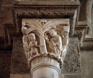 Saint Martin orders a hallowed tree to be felled