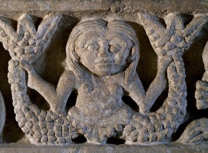 Two-tailed mermaid (detail) by Romanesque