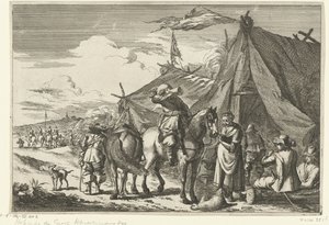 Riders Resting by Tents