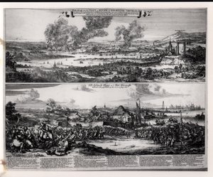 Dutch Attack on the River Medway, 20th and 21st June 1667, engraved by Nicolas Visscher by Romeyn de Hooghe
