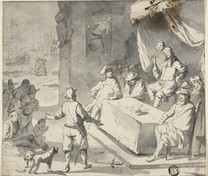 Scene from Dutch History: Supplicants before Ruler by Romeyn de Hooghe