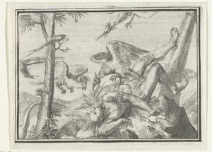 Title Page for the Pamphlet: The Plucked Tapoeijer, 1702 by Romeyn de Hooghe