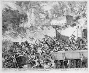Vienna Print Cycle, Explosion of a Mine and Countermine, Raid on the Turks, 1683