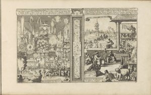 Fireworks and Music (Les Indes Orientales et Occidentales et autres lieux) by Romeyn de Hooghe