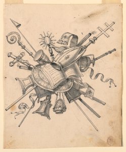 Trophy with Ecclesiastical Objects, 1830–1850 by Romolo Achille Liverani