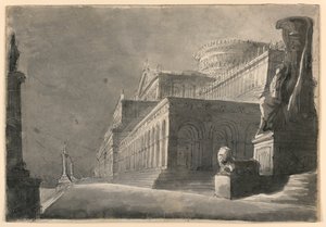 Stage Design, Exterior of Enormous Palace