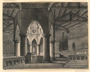 Stage Design, Interior of Gothic Chapel