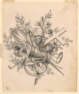 Trophy with Symbols of the Virtues by Romolo Achille Liverani