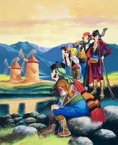 Blowing Windmill Sails, Illustration from 