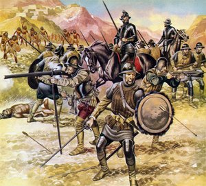 Mexico, Spaniards Assembling an Expedition to Find a Golden City to the North