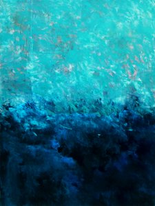 Deep Blue Abstraction by Ron Halfant
