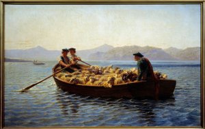 Change of Grazing. Painting by Rosa Bonheur by Rosa Bonheur