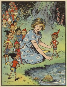 Girl surrounded by pixies by Rosa Petherick