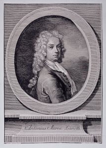 Portrait of Antonio Maria Zanetti, Italian Cartoonist (Engraving)
