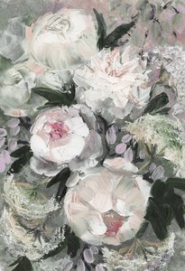 Painterly Peony Bouquet by Rosana Laiz Blursbyai
