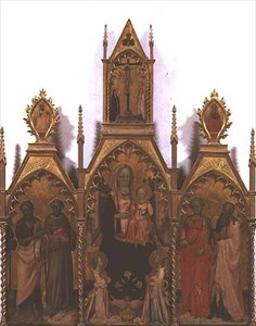 Madonna and Child Enthroned with Saints by Rossello di Jacopo Franchi