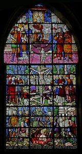 Window Depicting Scenes from the Life of St Denis, 1530-40 by Rouen School